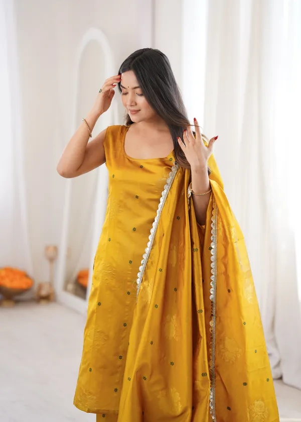 Mustard_Floral_Suit_Set_For_Women