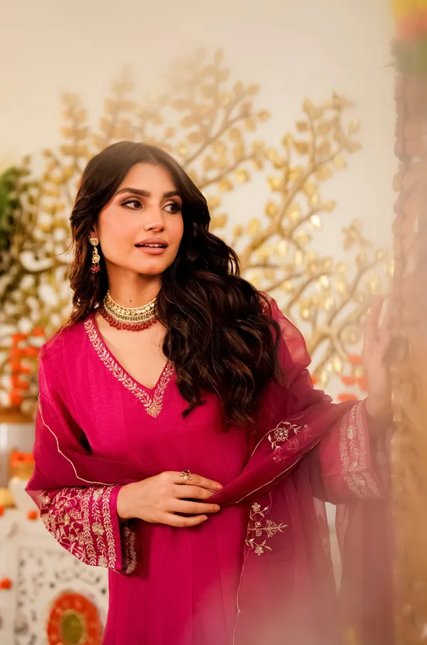 Pink_Embroidered_Anarkali_Kurta_Set_For_Women
