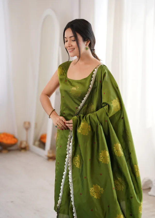 Green_Floral_Print_Kurta_Set_For_Women