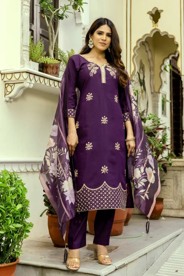 Purple_Embroidered_Straight_Fit_Kurta_Set_For_Women
