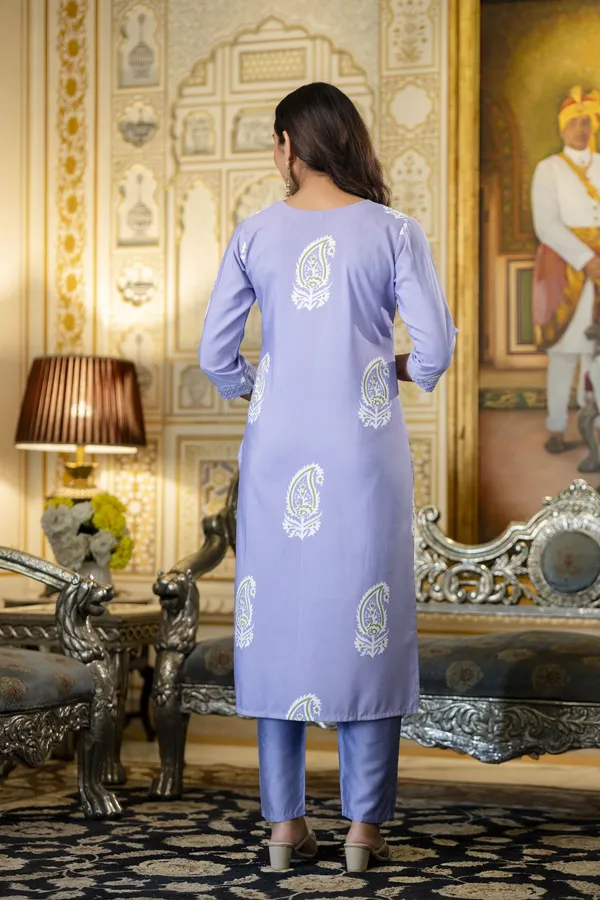 Lavender_Printed_Ethnic_Kurta_Set_For_Women