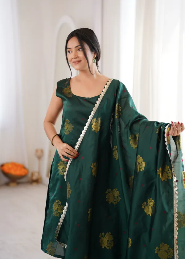 Green_Floral_Print_Ethnic_Suit_Set_For_Women