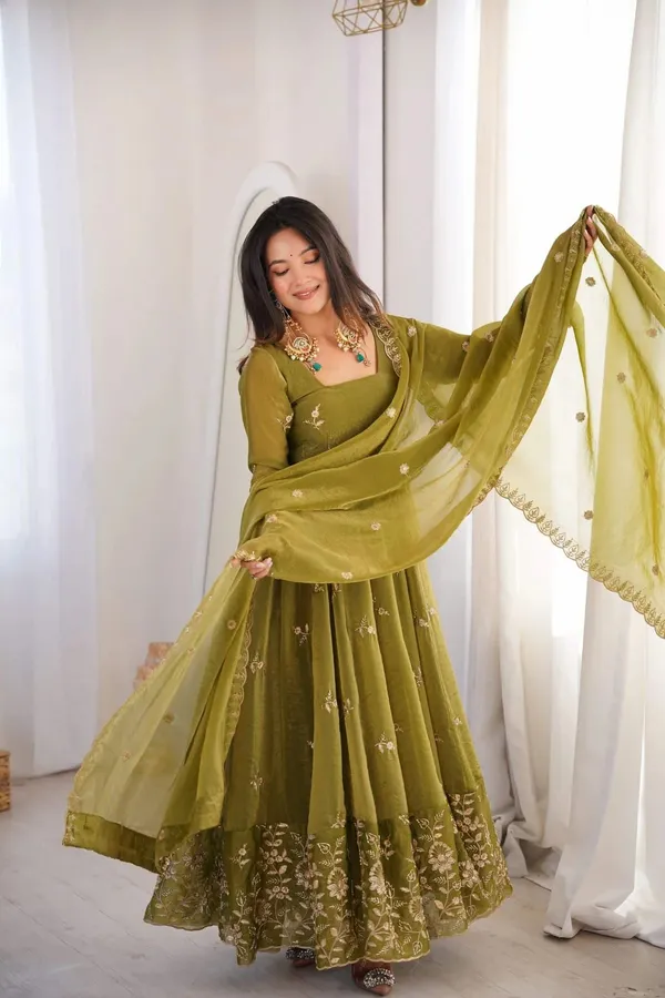 Olive_Green_Embroidered_Anarkali_Suit_For_Women