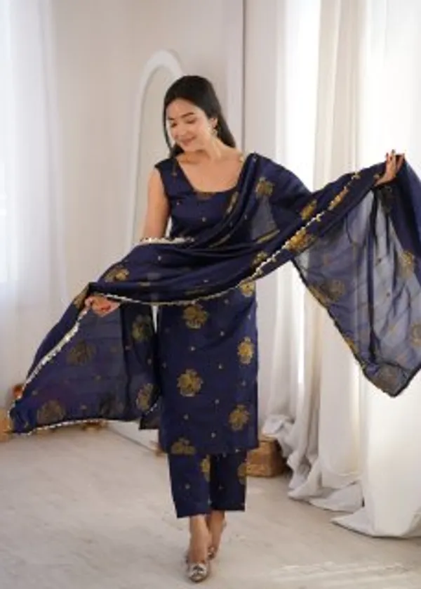 Navy_Blue_Printed_Straight_Kurta_Set_For_Women