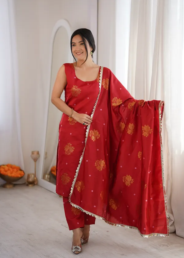 Red_Printed_Straight_Suit_Set_For_Women