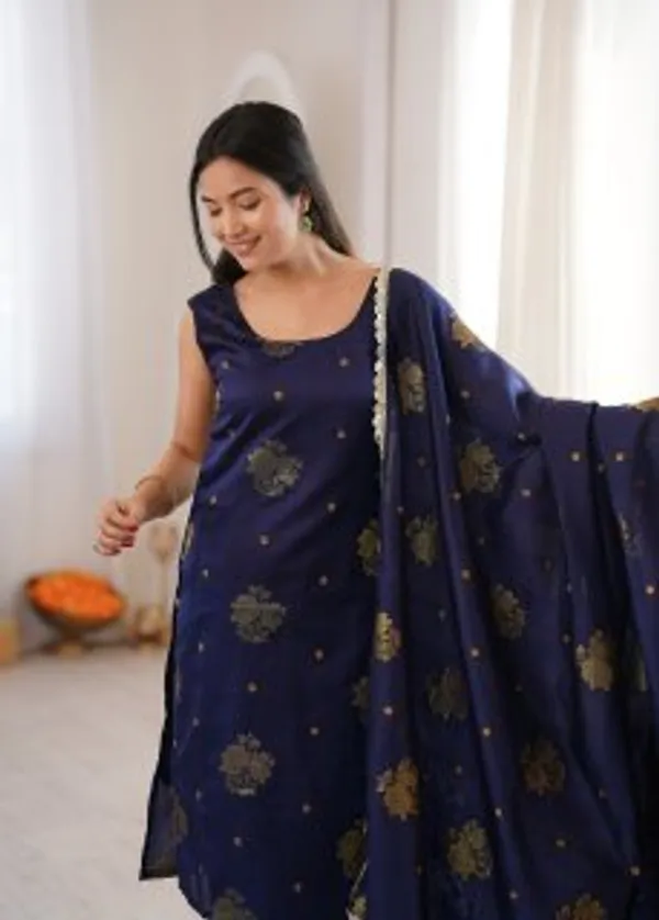 Navy_Blue_Printed_Straight_Kurta_Set_For_Women