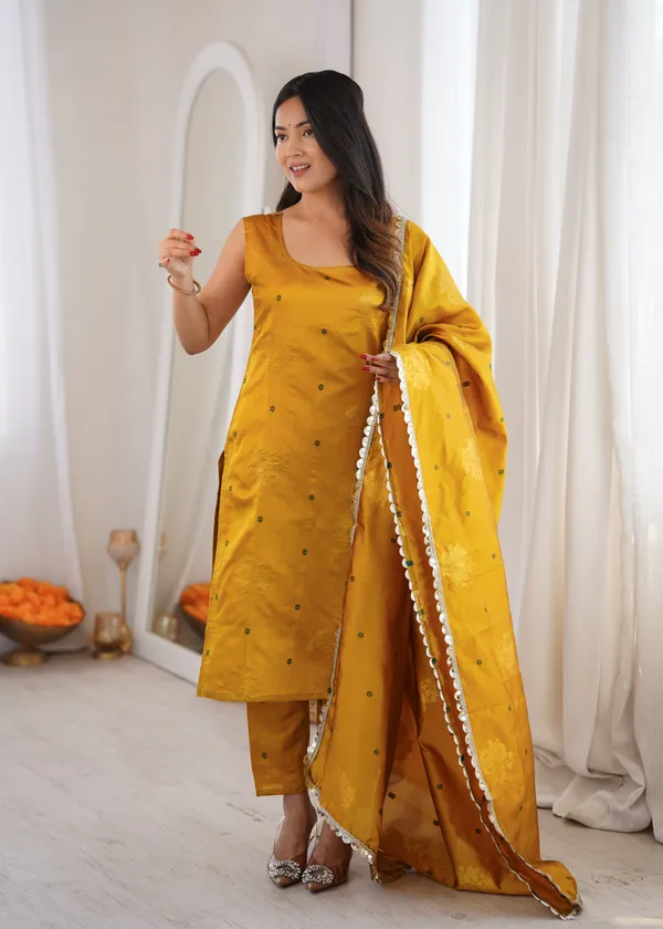 Mustard_Floral_Suit_Set_For_Women