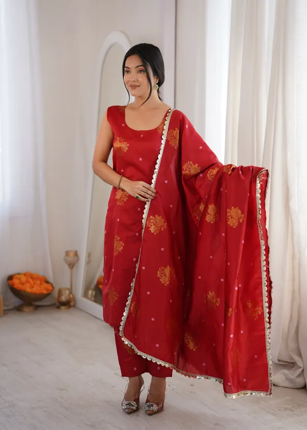 Red_Printed_Straight_Suit_Set_For_Women