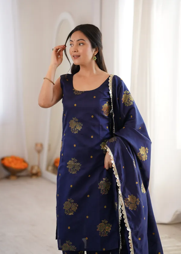 Navy_Blue_Printed_Straight_Kurta_Set_For_Women