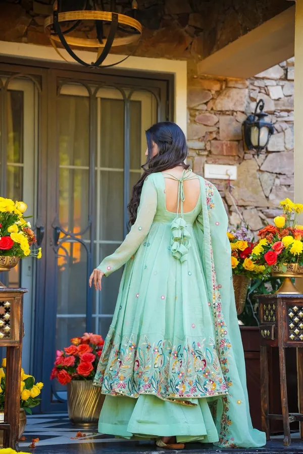 Mint_Green_Embroidered_Anarkali_Suit_Set_For_Women