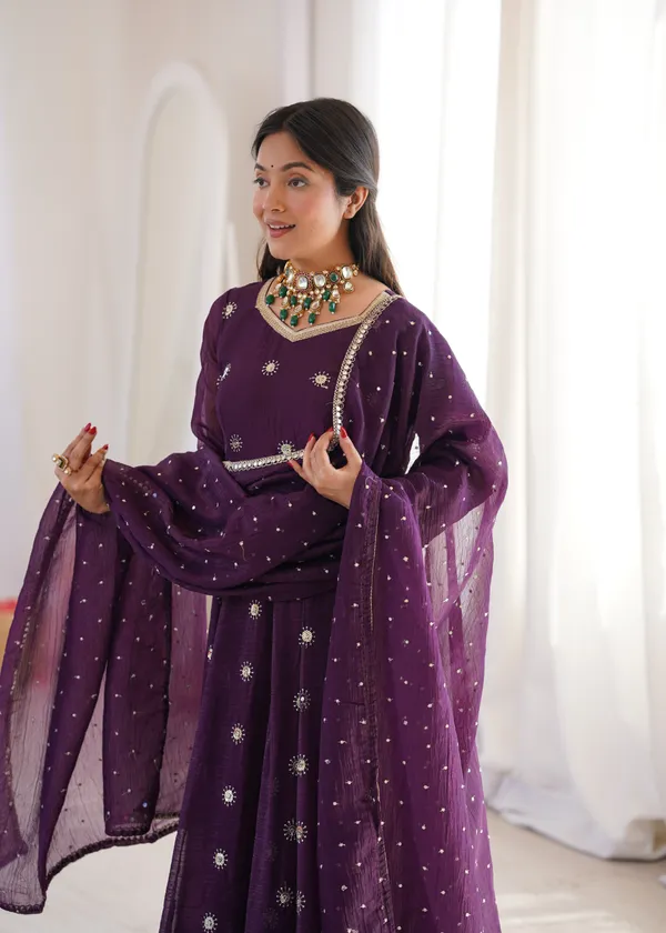 Purple_Embellished_Flared_Anarkali_Suit_Set_For_Women