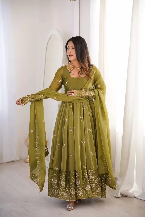 Olive_Green_Embroidered_Anarkali_Suit_For_Women