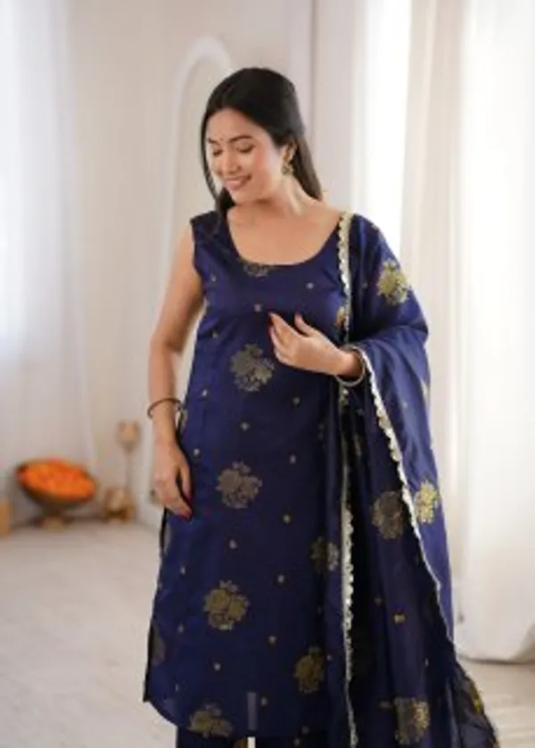 Navy_Blue_Printed_Straight_Kurta_Set_For_Women