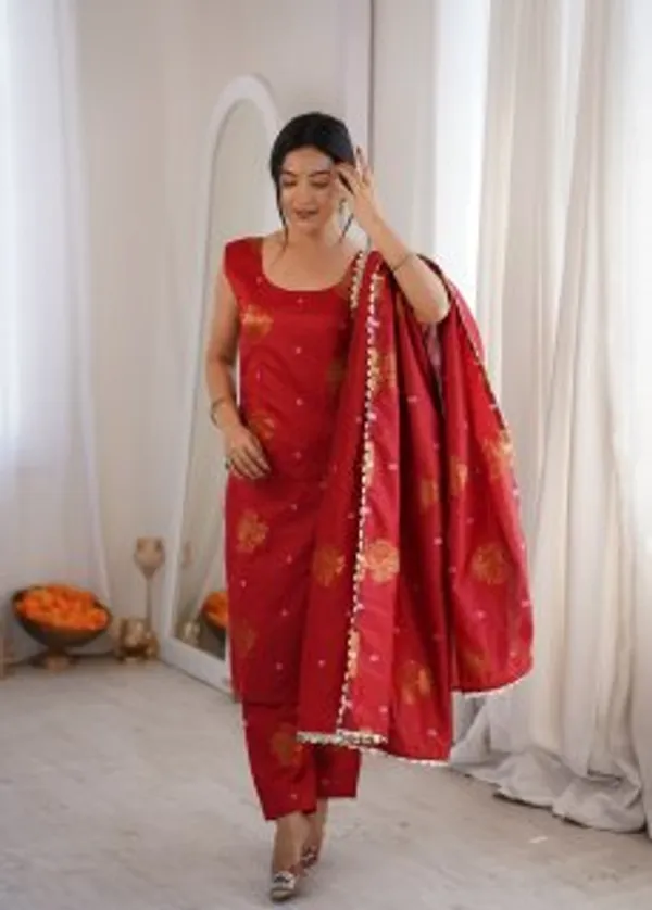 Red_Printed_Straight_Suit_Set_For_Women