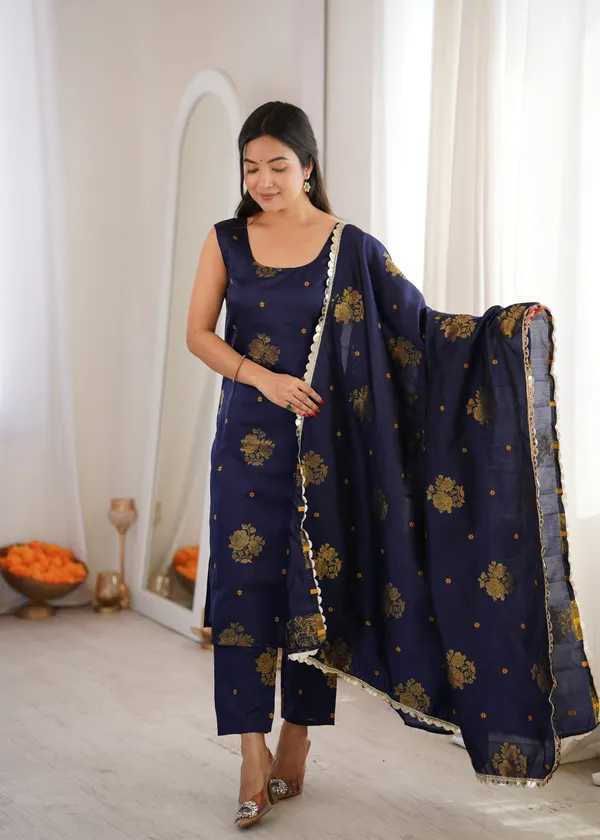 Navy_Blue_Printed_Straight_Kurta_Set_For_Women