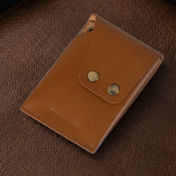 Brown_Snap_Slim_2.0_Genuine_Leather_Wallet_With_Biker's_Chain_For_Men