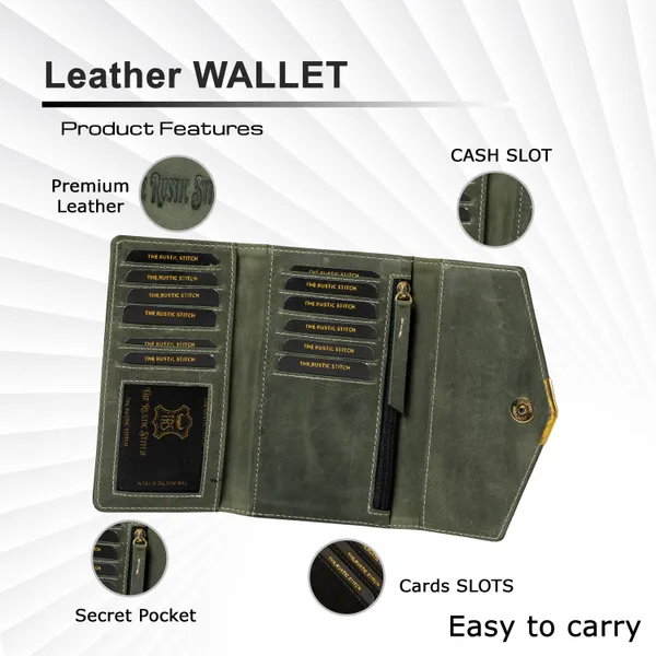 Olive_Green_Diva_Genuine_Leather_Clutch_Wallet_For_Women
