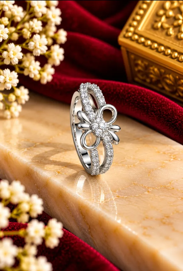 Silver-Tone_Crystal_Floral_Heart_Ring_for_Women