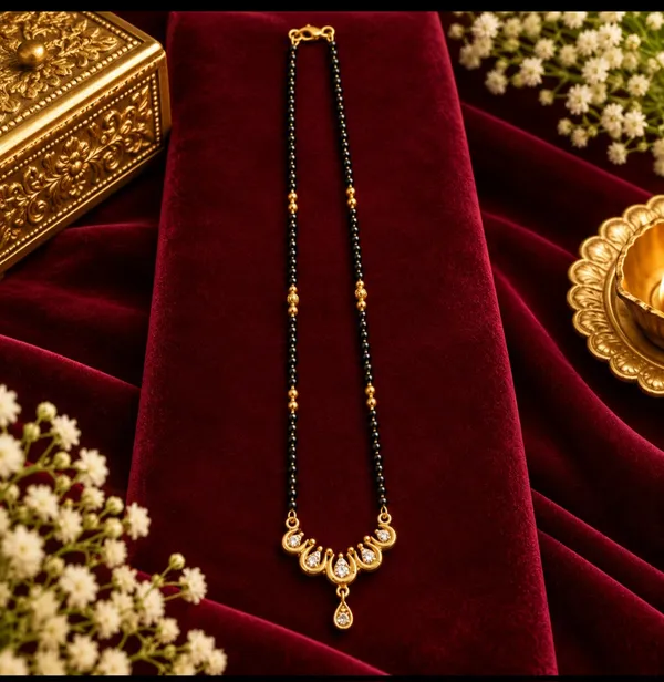 Gold_Tone_Black_Bead_Mangalsutra_Necklace