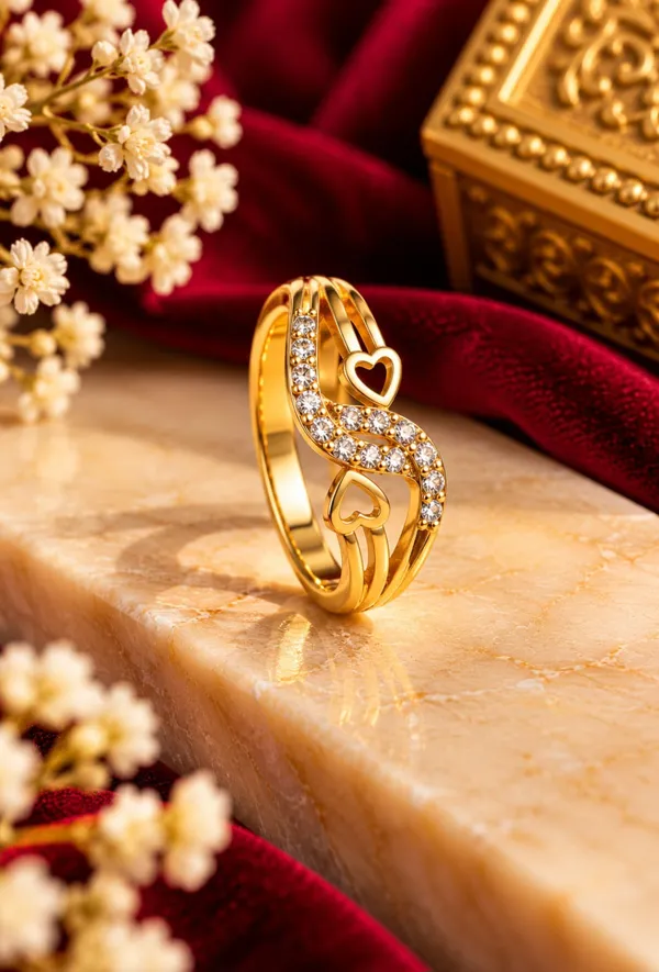 Gold-Tone_Crystal_Heart_Ring_for_Women