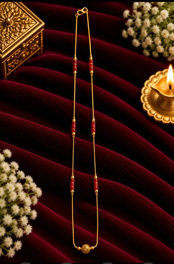 Gold_Tone_Red_Beaded_Necklace_for_Women