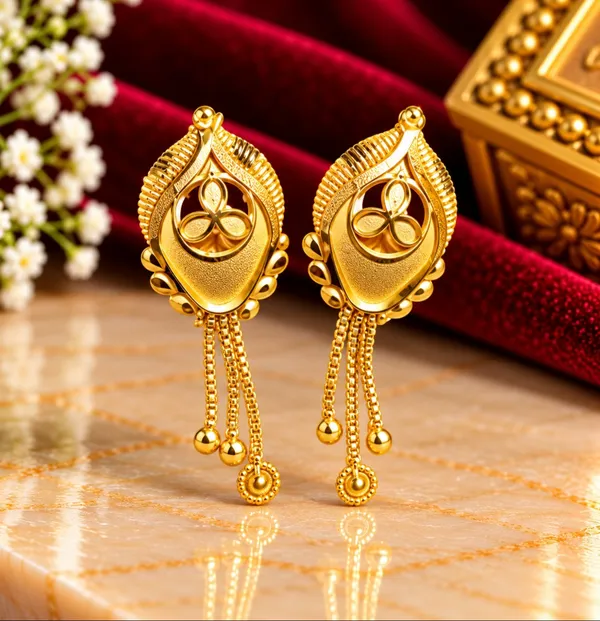 Gold-Tone_Traditional_Drop_Earrings_for_Women