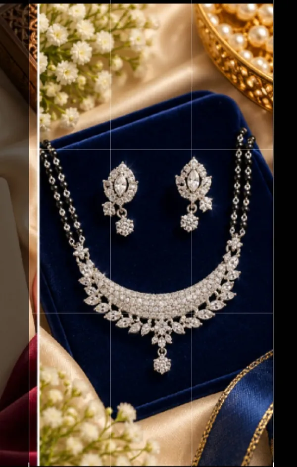 Silver-Tone_Necklace_And_Earrings_Set_For_Women