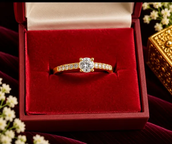 Gold-Tone_Solitaire_Style_Ring_for_Women