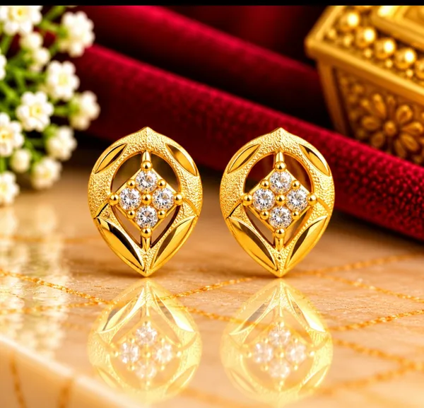 Gold-Tone_Stone_Stud_Earrings_for_Women