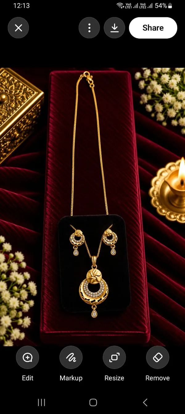 Gold-Tone_Pendant_Necklace_And_Earrings_Set