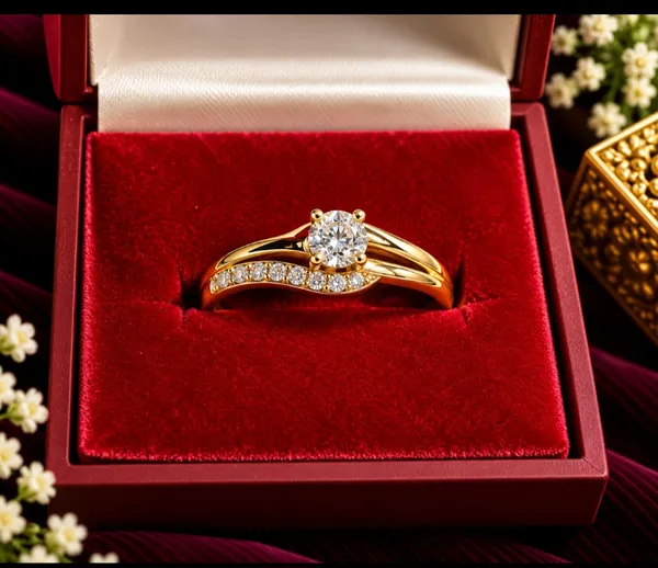 Gold-Tone_Solitaire_Style_Ring_for_Women