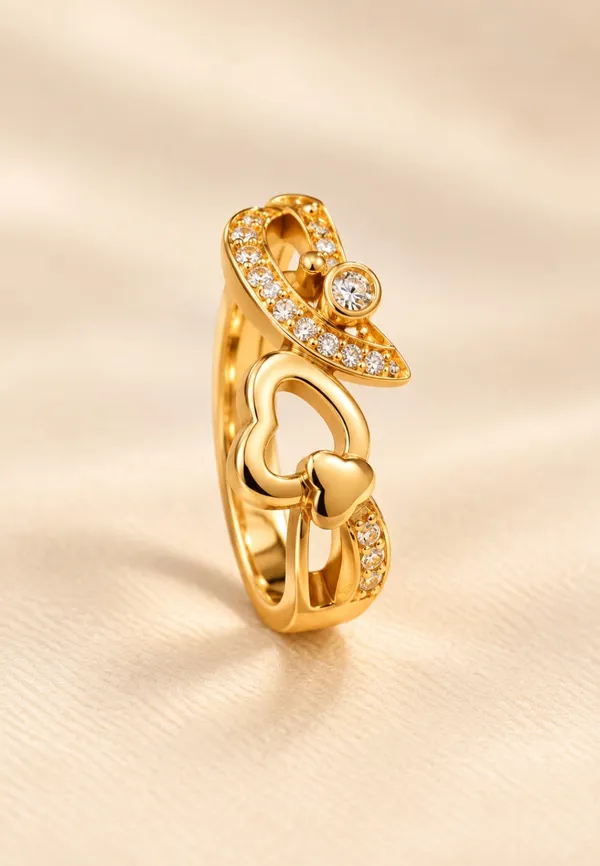 Gold-Tone_Rhinestone_Heart_Ring_for_Women