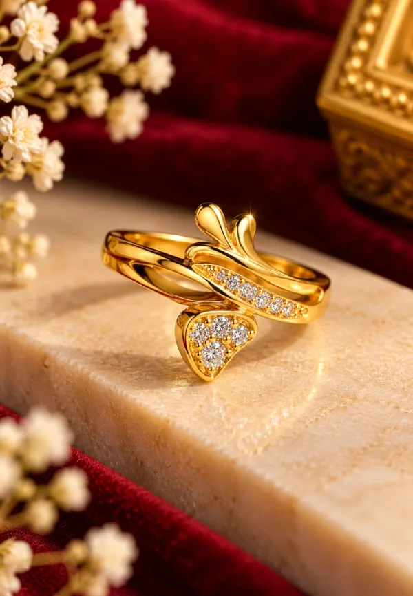 Gold_Tone_Heart_Embellished_Ring_for_Women