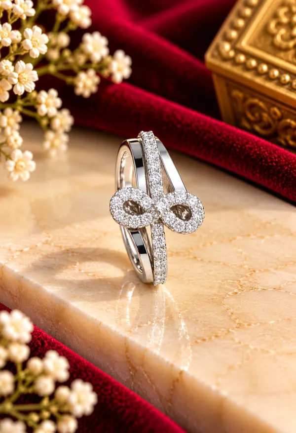 Silver_Tone_Rhinestone_Double_Loop_Ring_for_Women