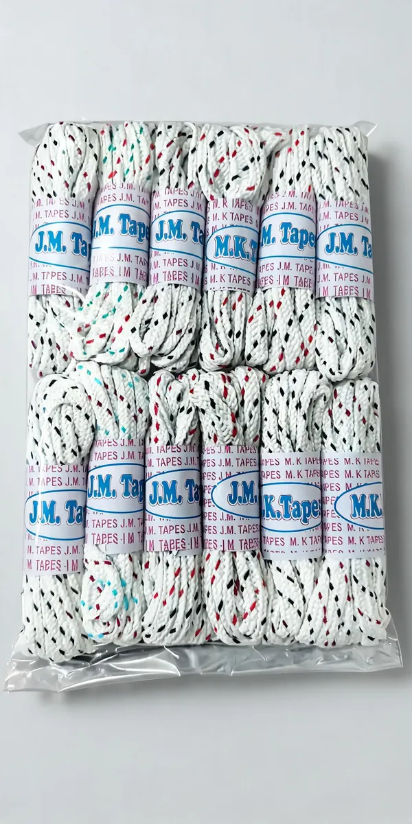 White_Multicolour_Flecked_Braided_Cotton_Craft_Cord_Bundle_Pack_Of_12