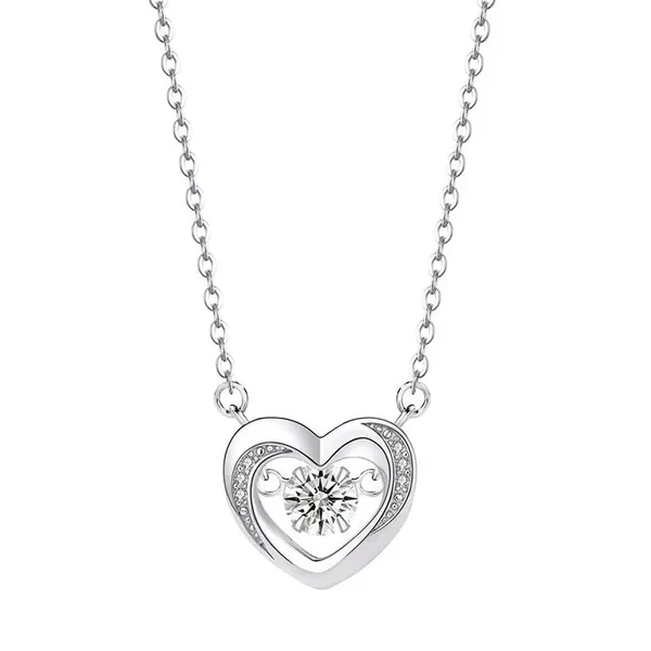 Silver_Tone_Layered_Heart_Stone_Pendant_Necklace_For_Women