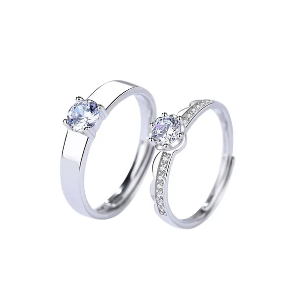 Silver_Tone_Solitaire_Couple_Ring_Set_For_Couples_Pack_Of_2