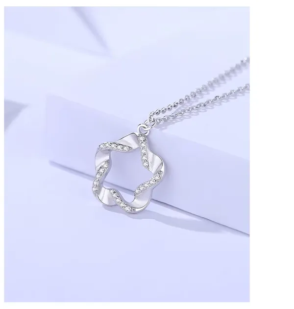 Silver_S925_Twisted_Star_Pendant_Necklace_For_Women