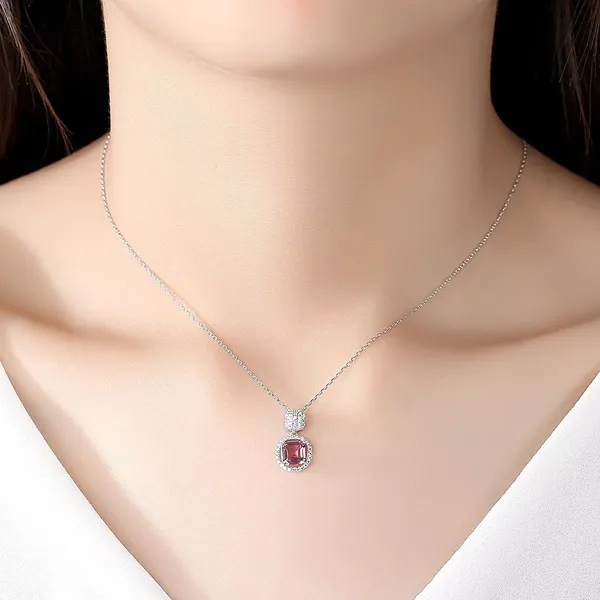Silver_Tone_Pink_Stone_Necklace_And_Earrings_Set_For_Women