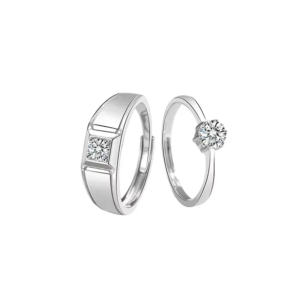 Silver_Tone_Solitaire_Ring_For_Couples_Pack_Of_2
