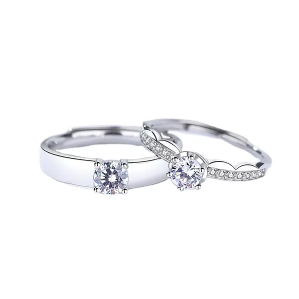 Silver_Tone_Solitaire_Couple_Ring_Set_For_Couples_Pack_Of_2