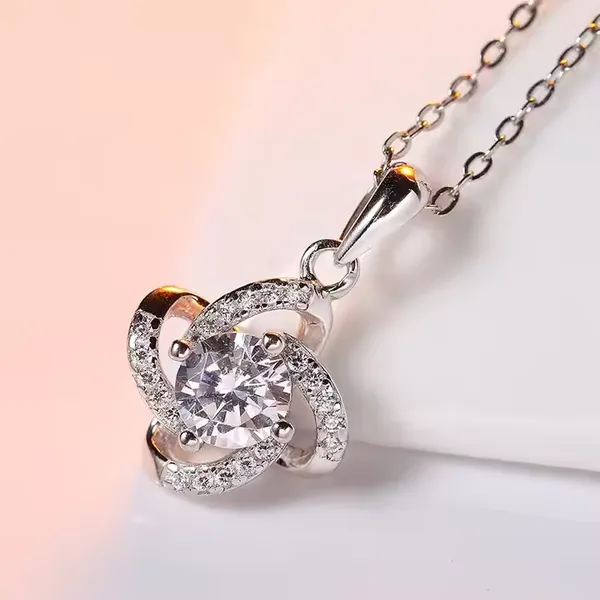 Silver_S925_Zircon_Interlocking_Loop_Pendant_Necklace_For_Women