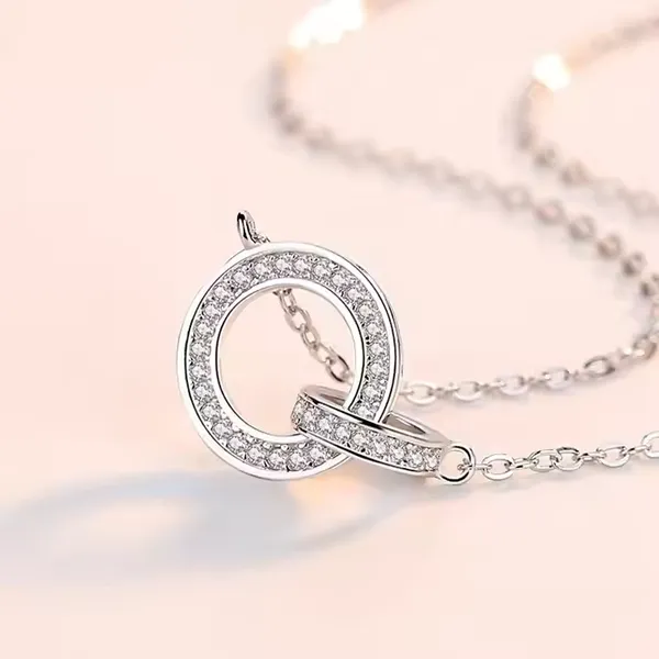 Silver_Tone_Stone-Set_Open_Circle_Pendant_Necklace_For_Women
