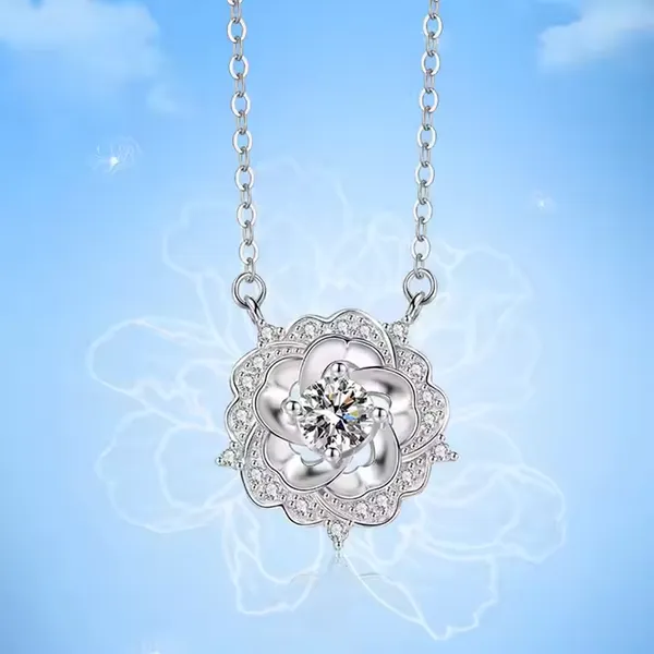 Silver_S925_Floral_Pendant_Necklace_For_Women