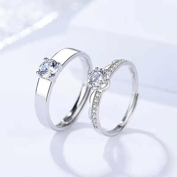 Silver_Tone_Solitaire_Couple_Ring_Set_For_Couples_Pack_Of_2
