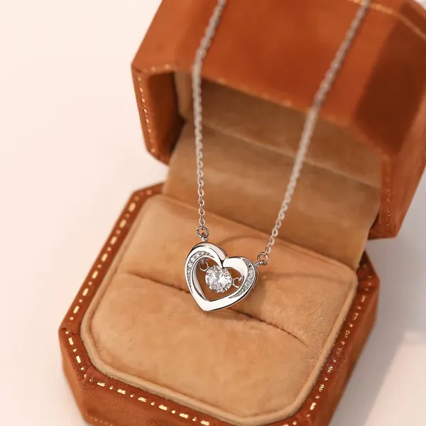 Silver_Tone_Layered_Heart_Stone_Pendant_Necklace_For_Women