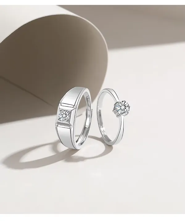 Silver_Tone_Solitaire_Ring_For_Couples_Pack_Of_2