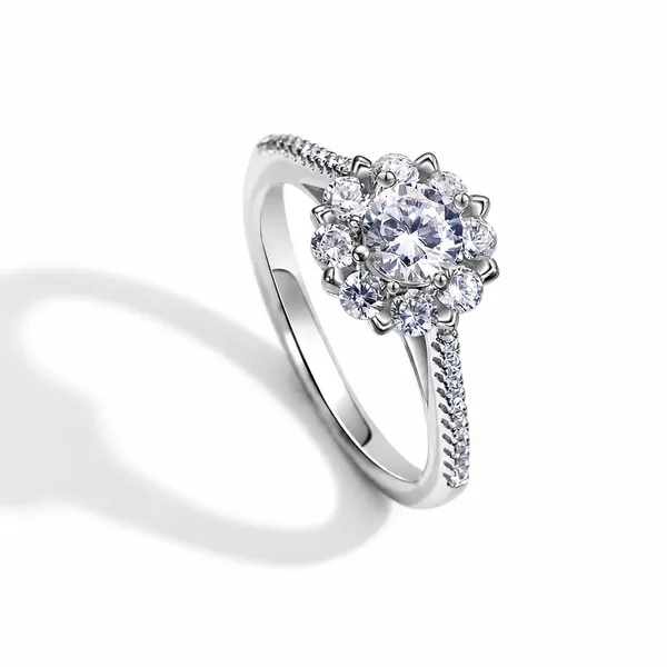 Silver_Tone_Floral_Halo_Cluster_Ring_For_Women