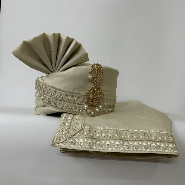 light_golden_Embroidered_Wedding_Safa_Set_for_Groom