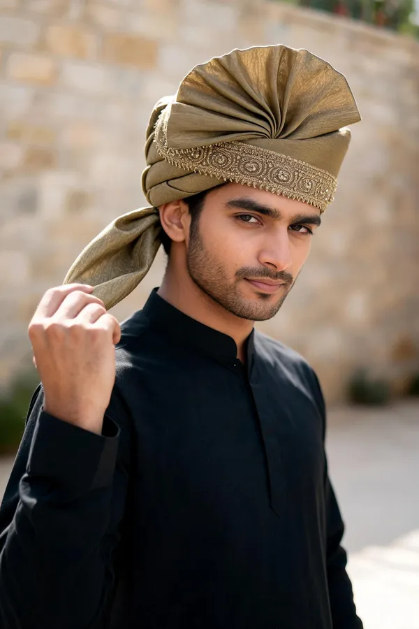 Antique_Gold_Traditional_Turban_For_Men